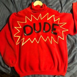 Hand Painted DUDE sweater